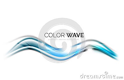 Glossy wave on white background Vector Illustration