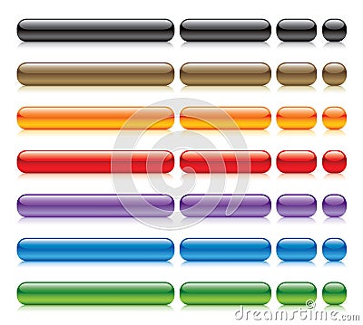 Glossy web buttons Stock Photo