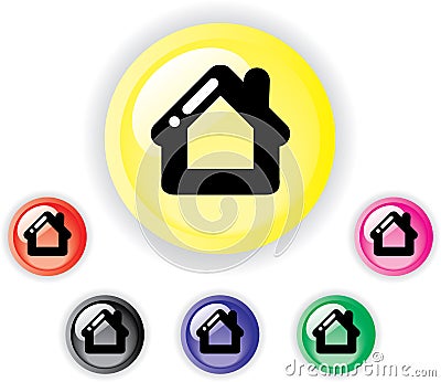 Glossy web icon Vector Illustration