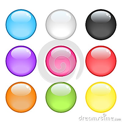 Glossy web icons Vector Illustration