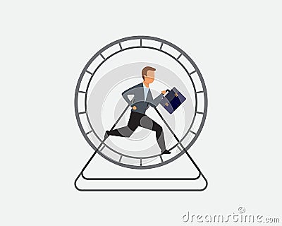 Glossy work which has elements of drudgery from day to day job Vector Illustration