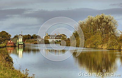 Gloucester Sharpness Canal Stock Photo