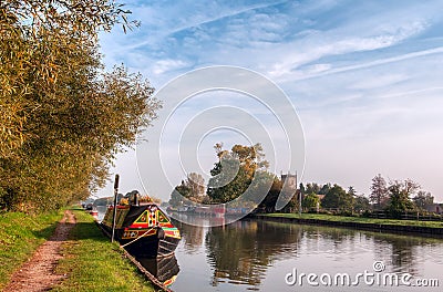 Gloucester and Sharpness canal early morning Stock Photo