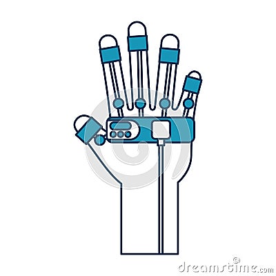 Glove video game control Vector Illustration