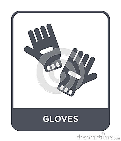 gloves icon in trendy design style. gloves icon isolated on white background. gloves vector icon simple and modern flat symbol for Vector Illustration