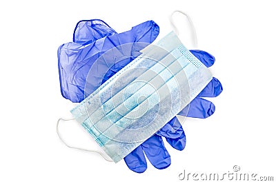 Gloves and mask medical Stock Photo