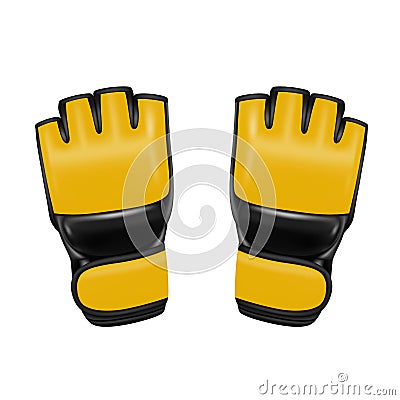 Gloves MMA in the vector. Vector Illustration