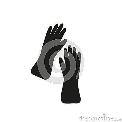 Gloves vector image.Winter ski gloves glyph icon vector image. Simple line art icon work gloves in trendy vector image Vector Illustration