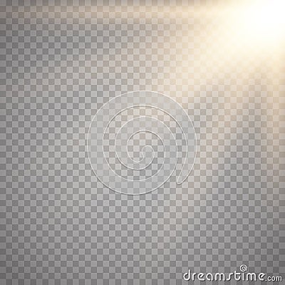 Lens flare light effect. Vector Illustration