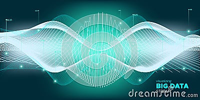 Glow Big Data Stream. Statistic Complexity Vector Illustration