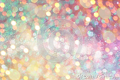 Glow glitter background. Elegant abstract background with bokeh Stock Photo