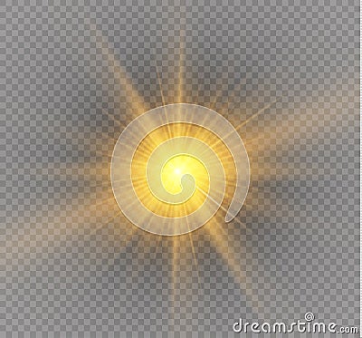 Glow light effect. Star burst with sparkles. Vector illustration. Vector Illustration