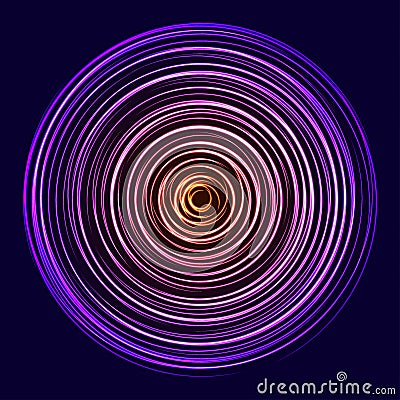 Glow spin neon circles Vector Illustration