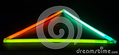 Glow Stick Triangle Stock Photo