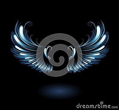 Glowing angel wings Vector Illustration