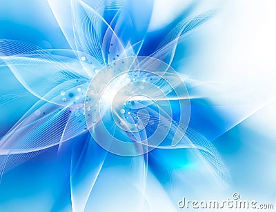 Glowing blue flower Stock Photo