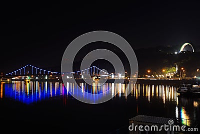 Glowing bridge Stock Photo