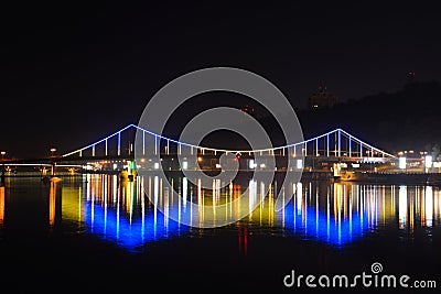 Glowing bridge Stock Photo