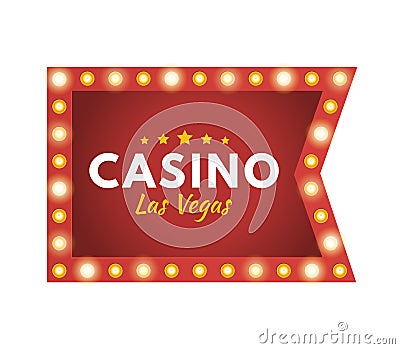 Casino Las Vegas. Jackpot, lucky, success, financial growth, money profit. Vector Illustration