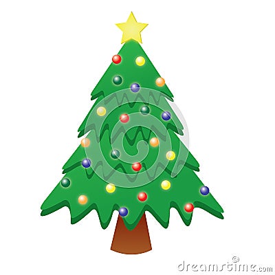 Glowing Christmas Tree Stock Photo