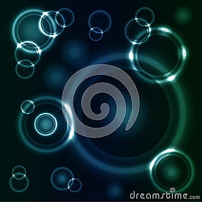 Glowing circles Vector Illustration