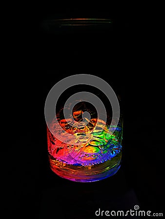 Glowing colourful bubbles Stock Photo