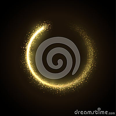 Glowing dust from glittering stras Vector Illustration