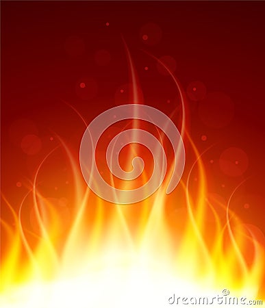 Glowing fire background Cartoon Illustration