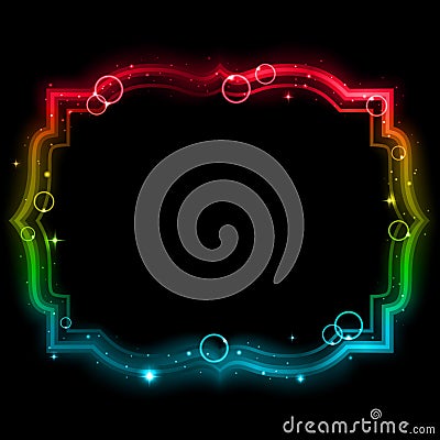 Glowing frame Vector Illustration