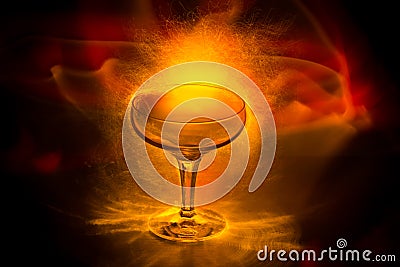 Glowing Goblet of Power Stock Photo