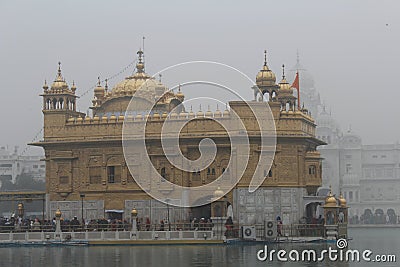glowing golden temple near shot Editorial Stock Photo