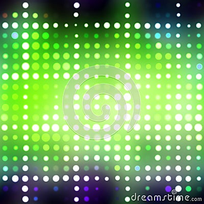 Glowing Green Dots Stock Photo