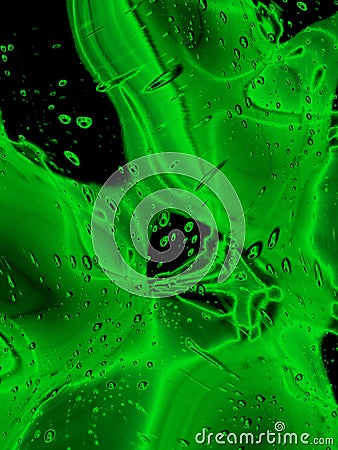 Glowing green goo Stock Photo