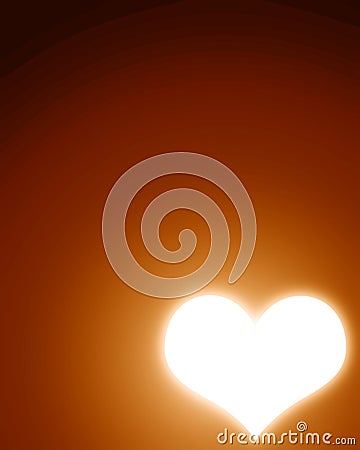 Glowing heart Stock Photo