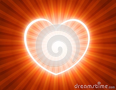 Glowing heart Stock Photo