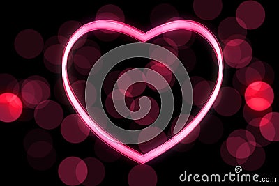 Glowing heart shape Stock Photo