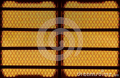 Glowing hot propane ceramic heater Stock Photo