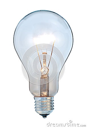 Glowing light bulb Stock Photo