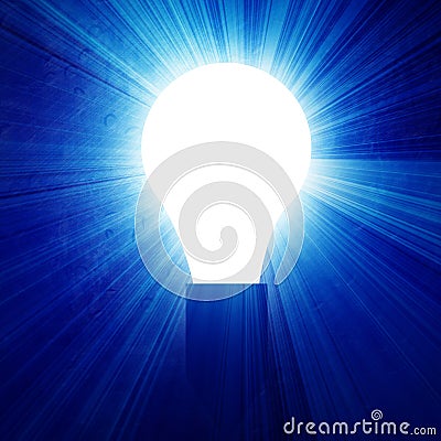 Glowing lightbulb Stock Photo