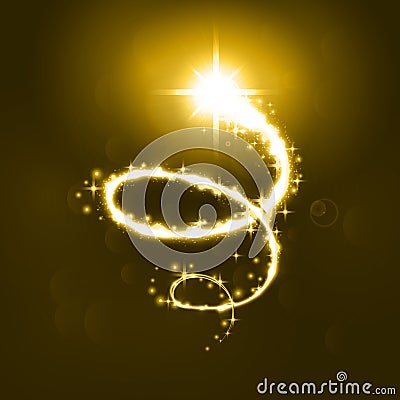 Glowing magic spiral Vector Illustration