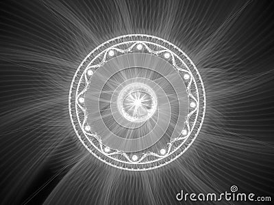 Glowing mandala intensity map Stock Photo