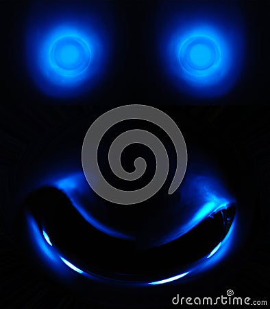 Glowing Monster Face Stock Photo