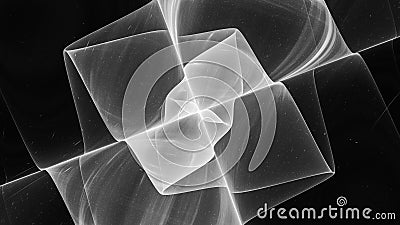 Glowing quantum world abstract black and white effect Stock Photo