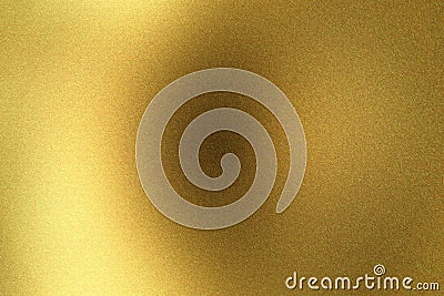 Glowing rough golden steel wall surface, abstract texture background Stock Photo
