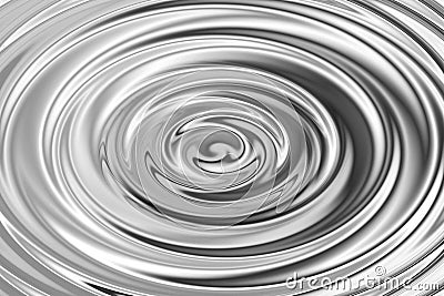 Glowing silver water ring with liquid ripple, abstract background texture Stock Photo