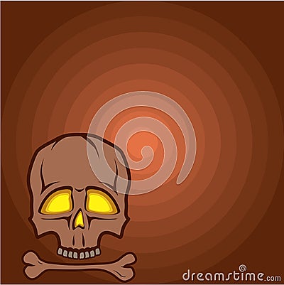 Glowing skull Vector Illustration