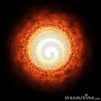 Glowing Space Portal. Antigravity, Magnetic Field, Nuclear Fusion Stock Photo