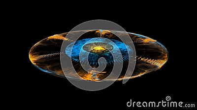 Glowing Stargate Event Horizon Portal. Time Travel, Outer Space Stock Photo