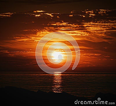 Glowing Sunrise Stock Photo