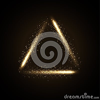 Glowing triangle from glittering stras Vector Illustration